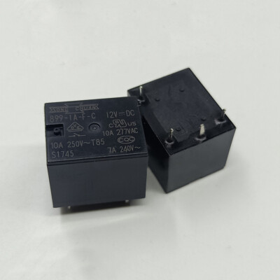 2Pcs Song Chuan 899-1A-F-C-12VDC 10A  277VAC Power relays 4Pin new