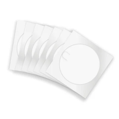 ENERGMIX CD DVD Sleeves Papierhüllen Leerhüllen mit Lasche 100 200 500 1000 Stück