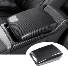 Carbon Fiber Center Console Armrest Box Cover For Audi A4 A5 S4 S5 RS5 2017-2023