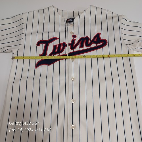 Minnesota Twins MLB Baseball Jersey 2014 All-Star Game Patch Striped XL YOUYH - Picture 8 of 11