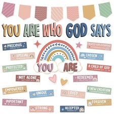 Boho Christian Bulletin Board Decorations Inspirational Bulletin Board Set