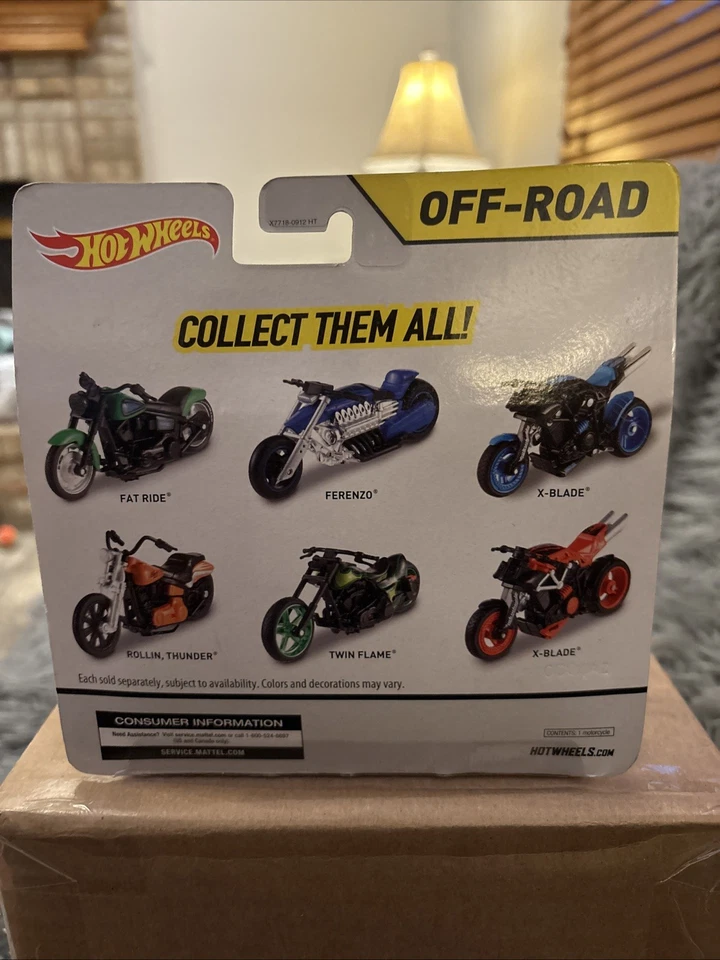 NEW Mattel Hot Wheels Street Power ROLLIN THUNDER Motorcycle Orange/Black X7721 - Image 2 of 3