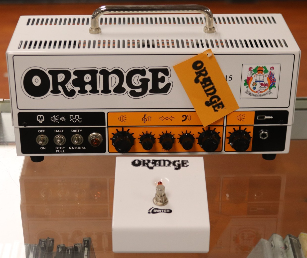 Orange rocker 15 terror AMP head W/ orange FS1 pedal