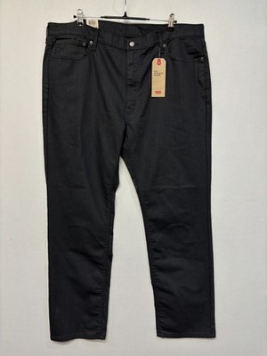 NWT Levi's 514 Athletic Taper Jeans Men Size 42x32 Black Denim D037 -18