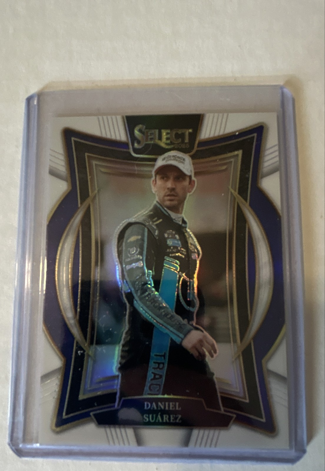 2025 Panini Select - Grandstand Daniel Suarez, Daniel Suarez #80 White Prizm /99