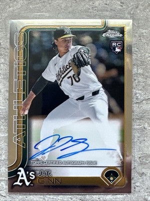 2025 Topps Chrome J.T. Gunn Rookie Auto Athletics #RA-JTG
