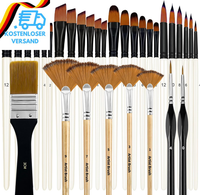 Bougimal Pinselset Acrylfarben, 32 Acryl Pinsel Set, KüNstlerpinsel Mit Rund, Ec