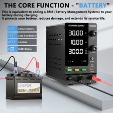 Adjustable DC Bench Power Supply 30V 60V 120V 5A 10A Battery Charger 110V