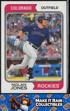 Nolan Jones 2023 Topps Heritage #164 Colorado Rockies Rookie RC