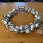 Elegant Christmas Jingle Bell Door Wreath Shiny, Matte and Glittery Silver 13" — photo 2