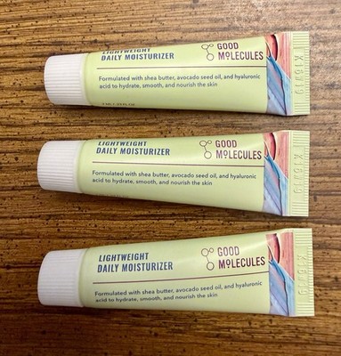 Good Molecules Lightweight Daily Moisturizer Samples .23 fl oz Lot of 3