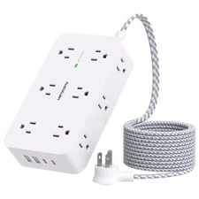 Power Strip Surge Protector, HANYCONY 12 Multiple Outlets 4 USB Ports (2 USB C)