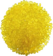 0.88LB Lemon Yellow Fish Tank Gravel Aquarium Glass Stones Sea Glass Pebbles