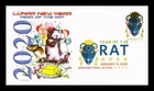 US COVER LUNAR NEW YEAR OF THE RAT FDC PANDA CACHET PICTORIAL CANCEL