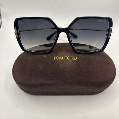Tom Ford Joanna TF1039 01B Sunglasses Women's Shiny Black/Smoke Gradient 59mm