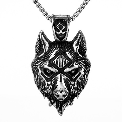 #ad #ad Wolves Werewolf Totem Head Pendant Stainless Steel Necklace Heavy Duty Chain $19.48