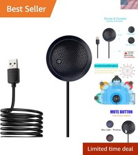 360 Omnidirectional USB Microphone with Mute Button for Clear Online Meetings
