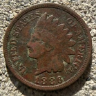 1886 Variety 2 Indian Head Penny - See Pictures