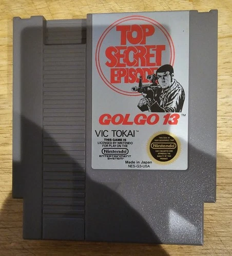 Golgo 13: Top Secret Episode (Nintendo Entertainment System, 1988) Cart & Manual