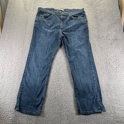 Lee Premium Jeans Mens 40x30 Blue Cotton Denim Straight Leg Stretch Classic Fit