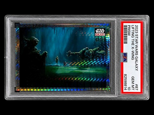 Yoda , X-Wing Topps Star Wars Galaxy  Prism Refractor NUMBERED  PSA 10 POP 6
