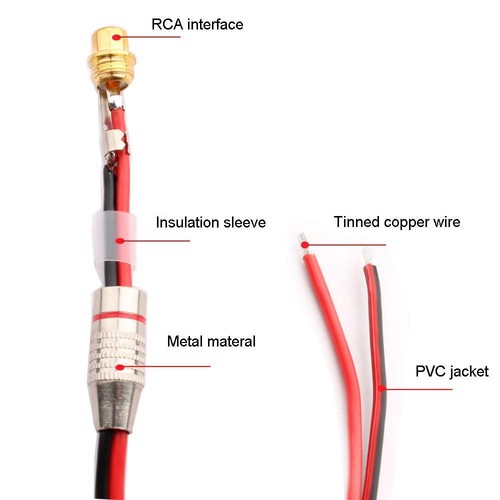 2PCS Speaker Wire RCA Female Plug Jack Connector Adapter to Bare Wire Open End - Picture 2 of 6