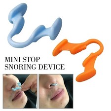   Blue Silicone Anti Snoring Nose Clip Sleep Apnea Aid Stop Snore Device 2pk
