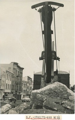 San Francisco Van Ness Ave Bau Vintage Foto