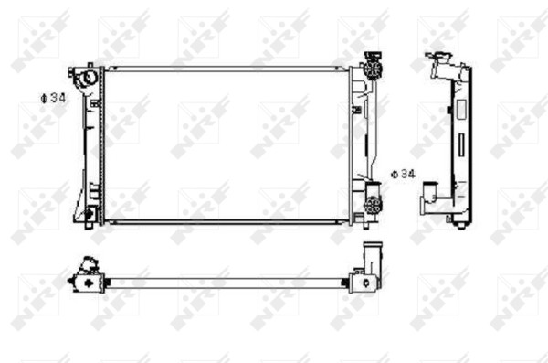NRF-OE 53394 Radiator, engine cooling for TOYOTA