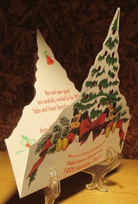 Vintage Disney 1995 Sales/Travel Ops Cast Winter Wonderland Holiday Party Invite