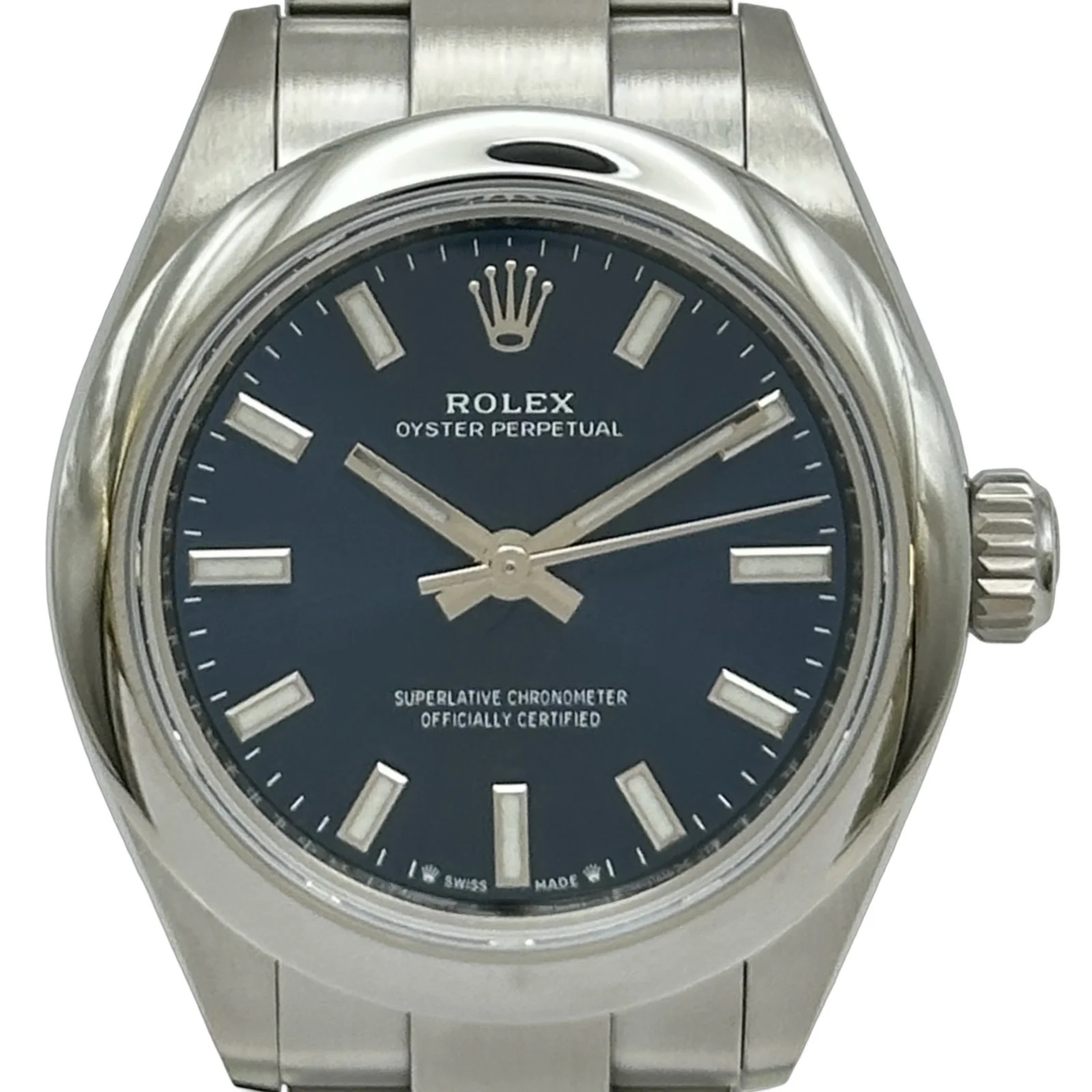 Rolex Oyster Perpetual 28 276200 Blue Stainless Steel Automatic Ladies Used