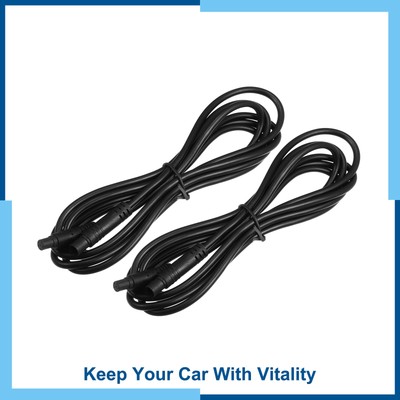 2 Pcs 6 Pin 6.56ft 200cm Car Backup Camera Extension Dash Camera Cord Wires New