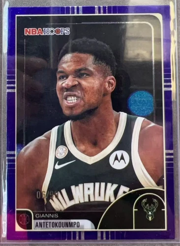 Giannis Antetokounmpo 2025-26 Topps NBA Hoops 06/99 Purple Parallel #165