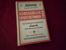 Adressbuch Lippe Detmold von 1949 mit Gemeinde Hiddesen + Stadtplan