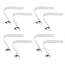 10Pcs Durable Steel Spring Clips Snap Lock Pole Push Button Silver