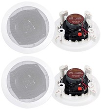4 New PYLE PRO PDIC61RD 6.5'' White 400W 2-Way In-Ceiling/Wall Speakers System