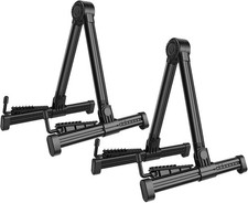 2 Pack Guitar Stands A Frame ABS Plastic Foldable Floor Rack Holder Bass