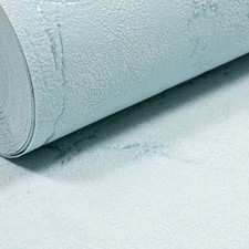 Image of Plain Blue Metallic Wallpaper Thick Vinyl Shimmer Slightly Imperfect Paste Wall
