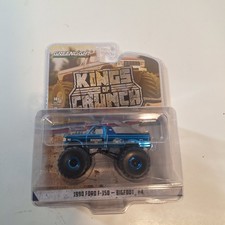 Chase Blue Chrome Bigfoot #4 Ford F350 Kings Crunch Greenlight Monster Truck 