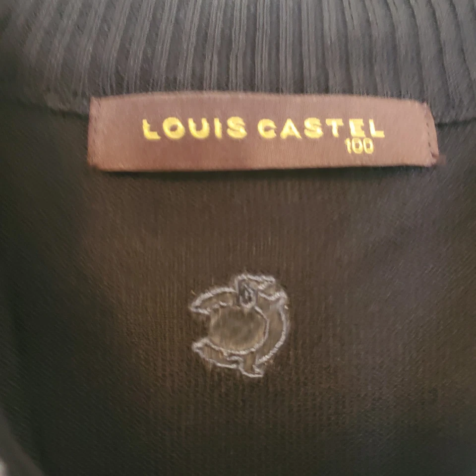 Louis Castel Vest Mens 100 Black White Performance Golf Casual Quarter Zip New M - Image 2 of 4