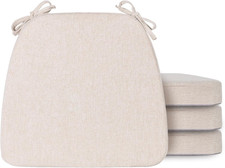 Chair Cushions for Dining Chairs Set of 4, Non-Slip Kitchen Chair Pads with Ties
