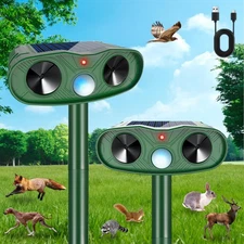 2025 Ultrasonic Animal Repellent Outdoor Deer Repellent Devices, 2Pack Solar ...