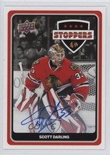 2025 Upper Deck Chicago Blackhawks Centennial Stoppers Scott Darling Auto 0x7l