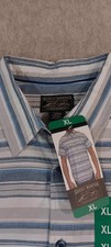 Grizzly Mountain Shirt XL Men's Button Down Short Sleeve Blue Plaid Cotton