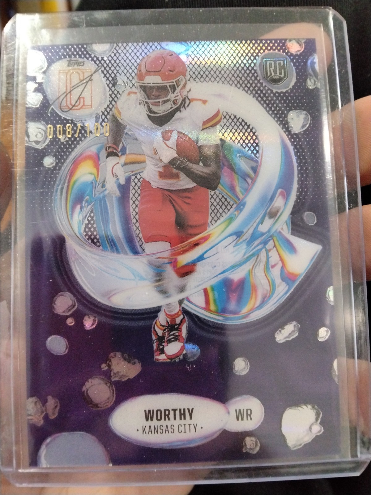 Xavier Worthy Topps Signature Class Fluidity #F8 Purple