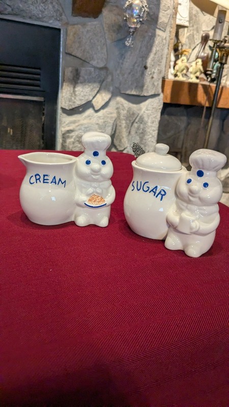 Pillsbury Doughboy Cream & Sugar Doll  Set Of 2 