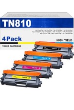 TN810 TN-810 Toner Cartridge 4 Pack High Yield Replacement for Brother TN810 ...