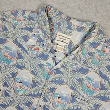 Reyn Spooner Dietrich Varez Men's XXL Aloha Hawaiian Shirt Surfer Palm Full Cut