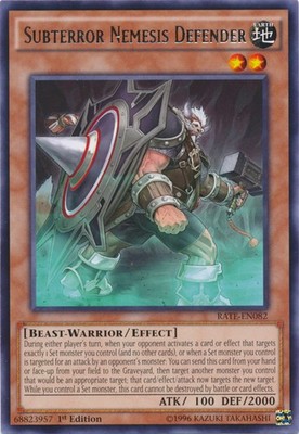 Subterror Nemesis Defender - RATE-EN082 - Rare - 1st Edition - Heavily Played