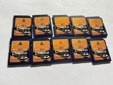 10pcs 1gb Kingston SD SECURE DIGITAL MEMORY CARDfor SD NIKON CANON CAMERAS